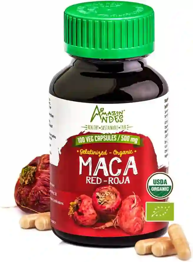 Capsulas De Maca Roja (Organico) (Organic Red Maca Capsules) 100*500 Mg