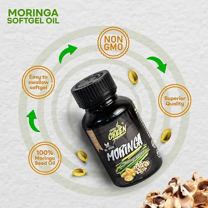 Moringa Leaf Liquid Extract Softgels | Highly Concentrated 1000 mg/Serving | 100 Softgel Capsules | Immune & Energy — image 6