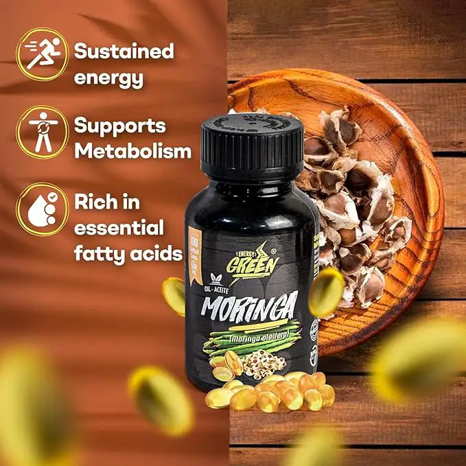 Moringa Leaf Liquid Extract Softgels | Highly Concentrated 1000 mg/Serving | 100 Softgel Capsules | Immune & Energy — image 3