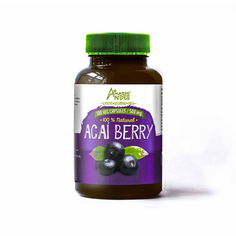 Açaí Berry Capsules | Antioxidant & Energy Boost | 100 Vegan Pills (500 mg) | Amazon Rainforest Sourced, Non-GMO