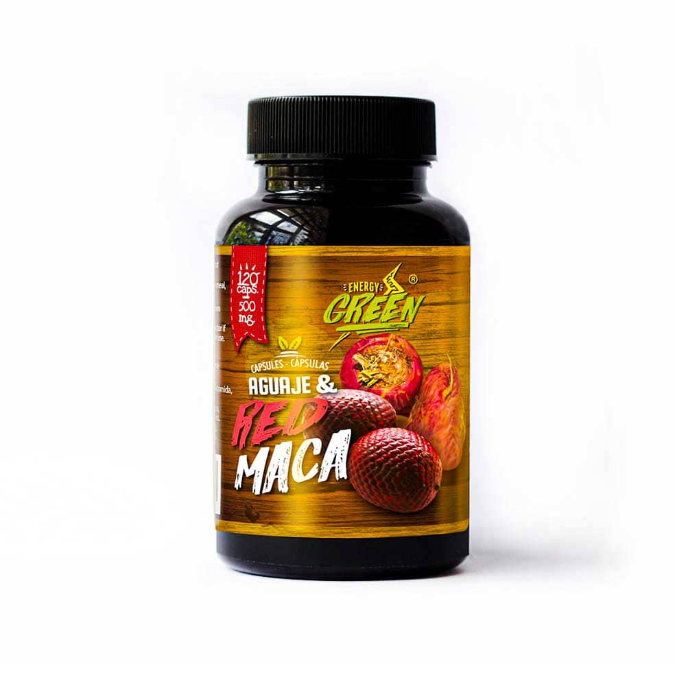 Capsulas De Maca Roja + Aguaje (Red Maca And Aguaje Capsules) 120*500 Mg