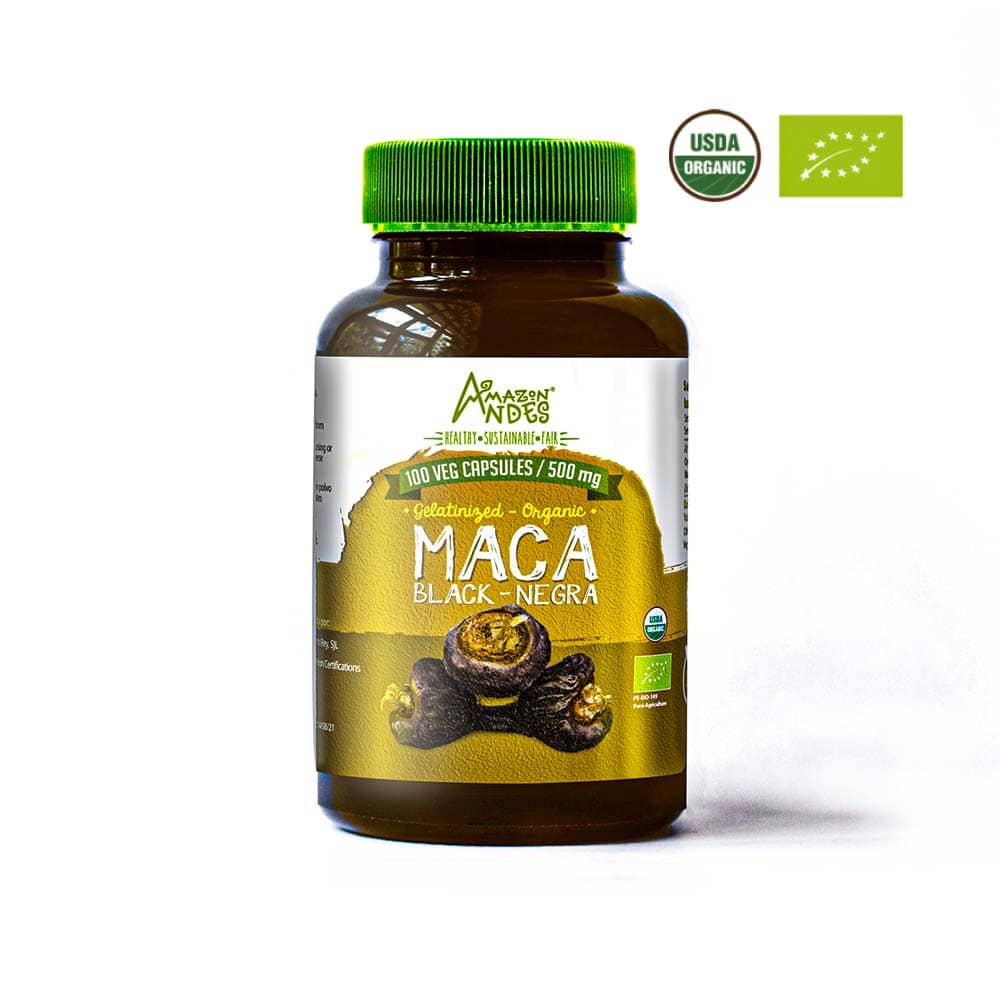 Capsulas De Maca Negra (Organico) (Organic Black Maca Capsules) 100*500 Mg