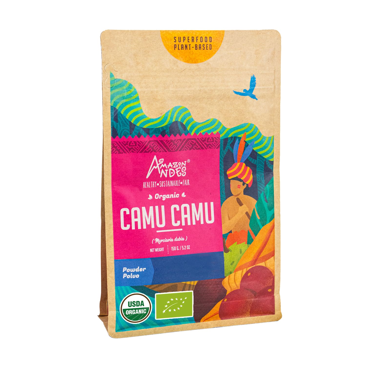 Organic Camu Camu Powder | Natural Vitamin C Immune Support | 150 g (5.3 oz) | USDA Organic, Vegan, Non-GMO