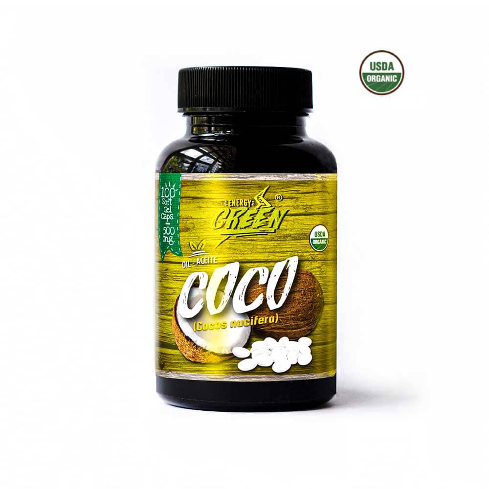 Coconut Oil Capsules | MCT-Rich Natural Energy & Metabolism | 100 Pills (500 mg) | Non-GMO